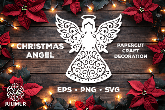 Download Christmas Angel Papercut SVG - Angel Collection