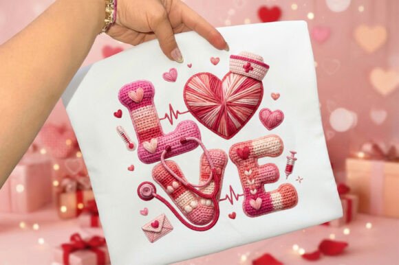 Download LOVE Crochet Yarn Nurse Valentine PNG - Valentine png Collection