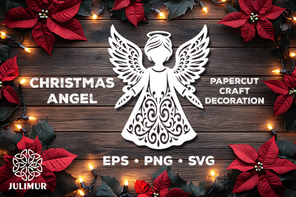 Download Christmas Angel Papercut SVG - Angel Collection
