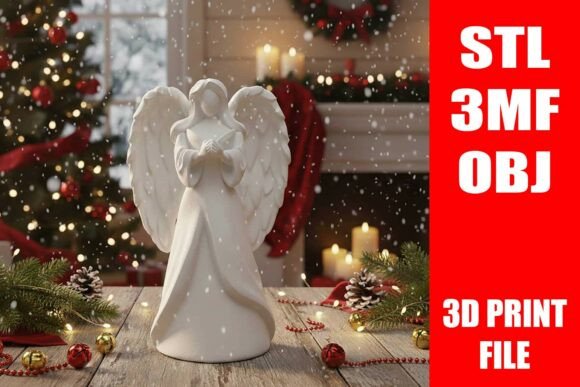 Download Mary Statue Angel Christmas Stl 3d Print - Angel Collection