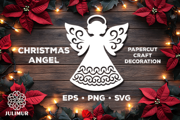 Download Christmas Angel Papercut SVG - Angel Collection