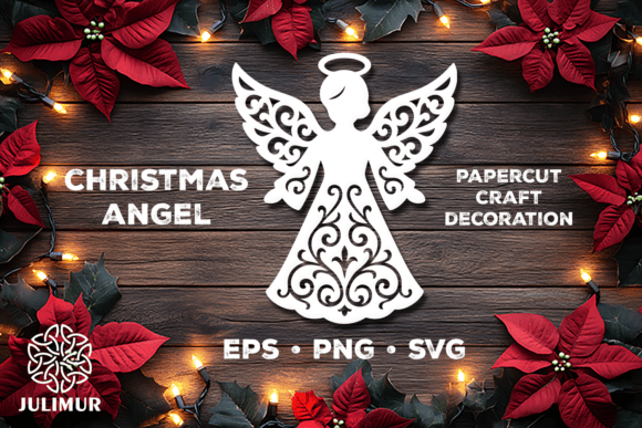 Download Christmas Angel Papercut SVG - Angel Collection