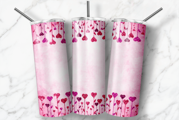 Download Pink Valentine Heart Glitter Tumbler Png - Pink valentine heart Collection