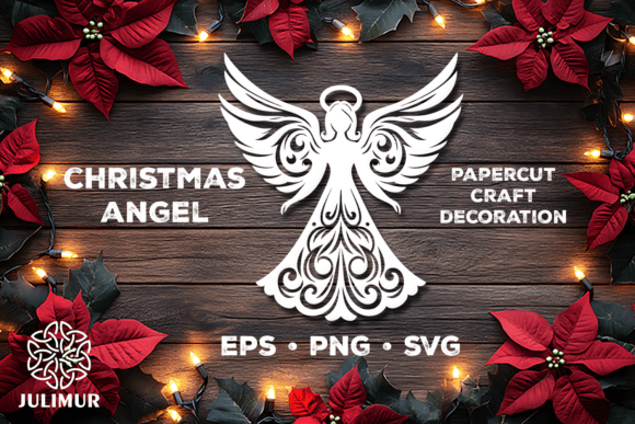 Download Christmas Angel Papercut SVG - Angel Collection
