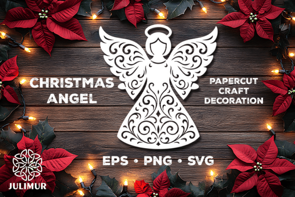 Download Christmas Angel Papercut SVG - Angel Collection