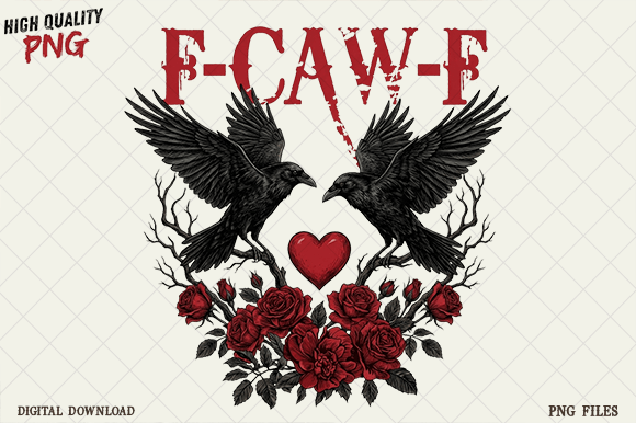 Download Retro Raven Anti Valentine PNG, F-CAW-F - Valentine png Collection