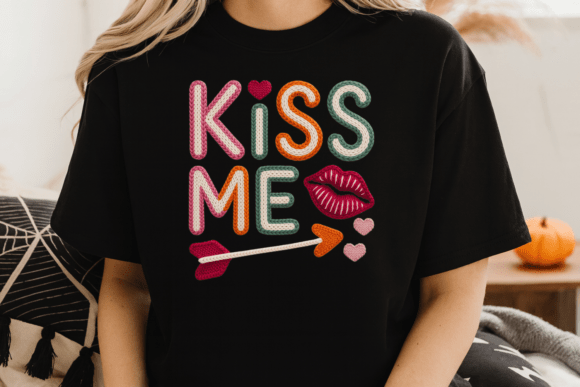 Download Kiss Me Yarn Crochet Valentine PNG - Valentine png Collection