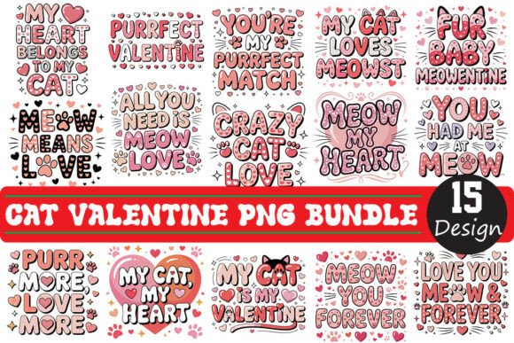 Download Cat Valentine PNG Bundle - Valentine png Collection