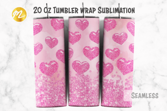 Download Pink Valentine Heart Glitter Tumbler - Pink valentine heart Collection