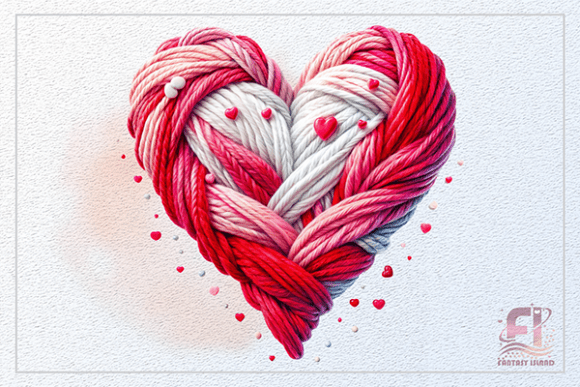 Download Knitted Yarn Red Heart Valentine PNG - Valentine png Collection