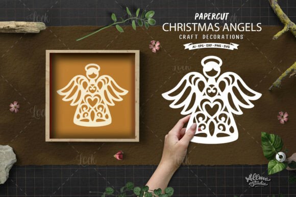 Download Papercut Christmas Angel Cut File - Angel Collection