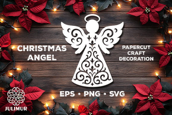 Download Christmas Angel Papercut SVG - Angel Collection
