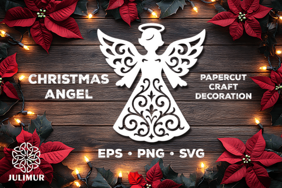 Download Christmas Angel Papercut SVG - Angel Collection