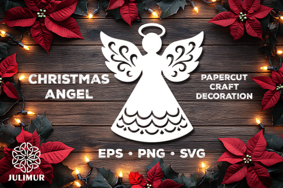 Download Christmas Angel Papercut SVG - Angel Collection