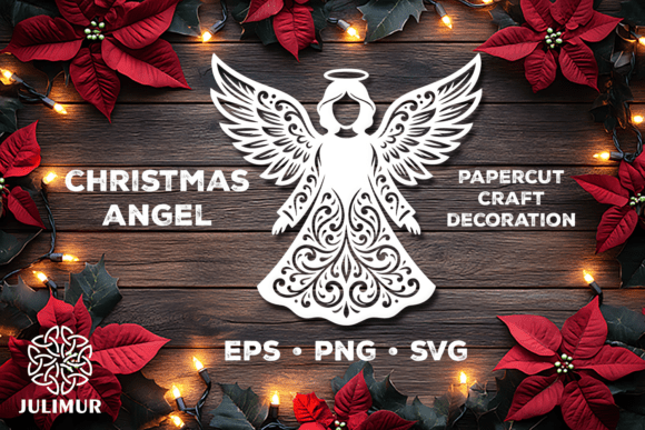 Download Christmas Angel Papercut SVG - Angel Collection