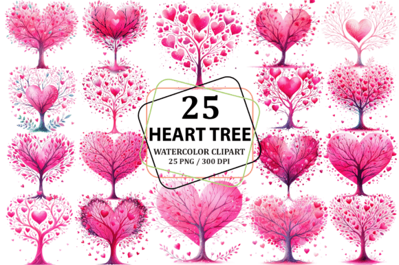 Download Pink Valentine Heart Tree Clipart PNG - Pink valentine heart Collection