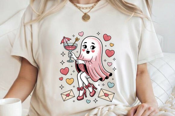 Download Cute Ghost Valentine PNG Halloween Shirt - Valentine png Collection