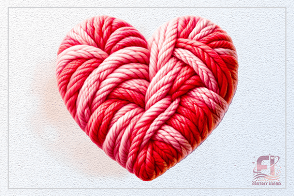 Download Knitted Yarn Red Heart Valentine PNG - Valentine png Collection