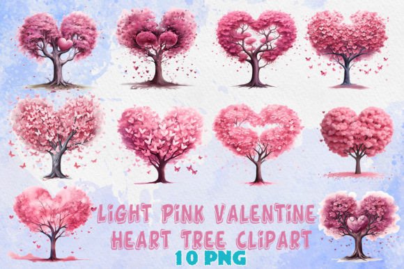 Download Light Pink Valentine Heart Tree Bundle - Pink valentine heart Collection
