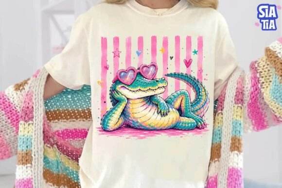 Download Cute Alligator Valentine PNG Clipart - Valentine png Collection